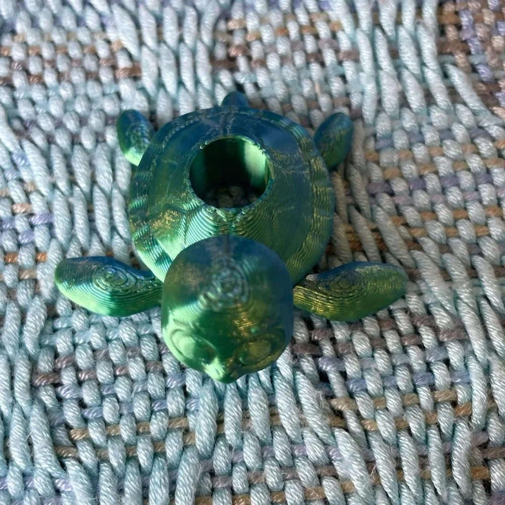 Sea turtle straw topper